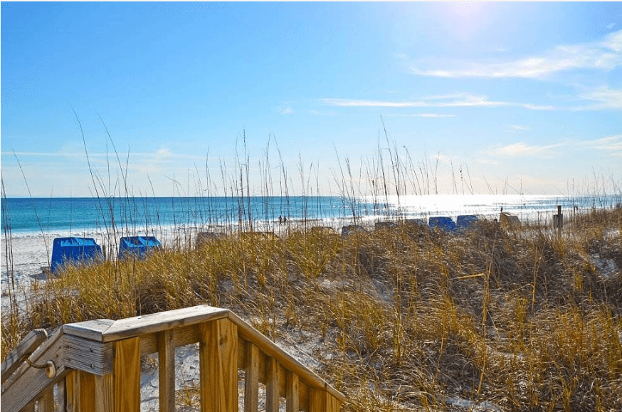 View over the dunes at Silver Dunes in Destin, Florida